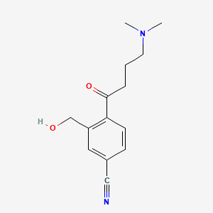 molecular formula C14H18N2O2 B585153 4-(4-(Dimethylamino)butanoyl)-3-(hydroxymethyl)benzonitrile CAS No. 1433278-33-1