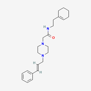 molecular formula C23H33N3O B5851568 N-[2-(cyclohex-1-en-1-yl)ethyl]-2-{4-[(2E)-3-phenylprop-2-en-1-yl]piperazin-1-yl}acetamide 