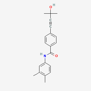 molecular formula C20H21NO2 B5851575 N-(3,4-dimethylphenyl)-4-(3-hydroxy-3-methylbut-1-yn-1-yl)benzamide 