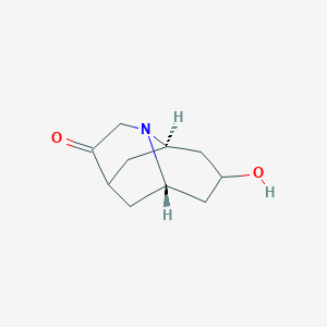 molecular formula C10H15NO2 B058516 endo-8-Hydroxyhexahydro-1H-2,6-methanoquinolizin-3(2H)-one CAS No. 115956-07-5