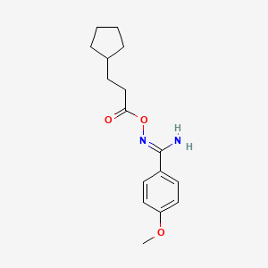 molecular formula C16H22N2O3 B5851694 [(Z)-[amino-(4-methoxyphenyl)methylidene]amino] 3-cyclopentylpropanoate 