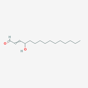 molecular formula C15H28O2 B058517 4-Hydroxypentadec-2-enal CAS No. 112147-39-4