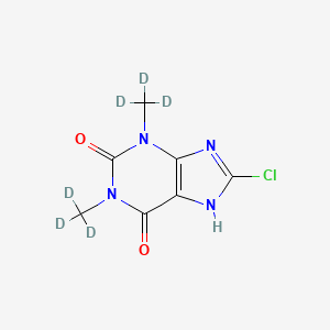 molecular formula C7H7ClN4O2 B585189 8-Chlorotheophylline-d6 