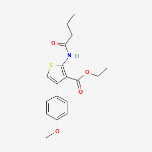 molecular formula C18H21NO4S B5851980 Ethyl 2-(butanoylamino)-4-(4-methoxyphenyl)thiophene-3-carboxylate 