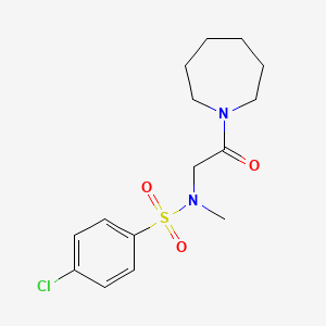 molecular formula C15H21ClN2O3S B5852049 N-[2-(azepan-1-yl)-2-oxoethyl]-4-chloro-N-methylbenzenesulfonamide 