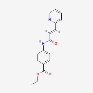 molecular formula C17H16N2O3 B5852099 ethyl 4-[[(E)-3-pyridin-2-ylprop-2-enoyl]amino]benzoate 