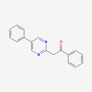 molecular formula C18H14N2O B5852220 1-phenyl-2-(5-phenylpyrimidin-2-yl)ethanone CAS No. 91459-04-0