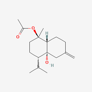 molecular formula C17H28O3 B585224 10-O-Acetylisocalamendiol 