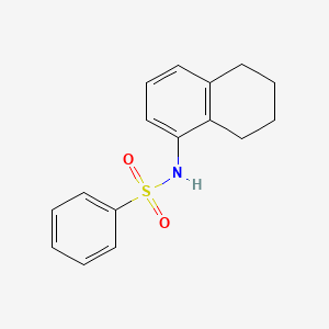 molecular formula C16H17NO2S B5852505 N-(5,6,7,8-tetrahydronaphthalen-1-yl)benzenesulfonamide 