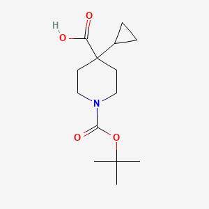 molecular formula C14H23NO4 B585251 1-(Tert-butoxycarbonyl)-4-cyclopropylpiperidine-4-carboxylic acid CAS No. 1346599-08-3