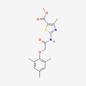 molecular formula C17H20N2O4S B5852634 Methyl 4-methyl-2-{[(2,4,6-trimethylphenoxy)acetyl]amino}-1,3-thiazole-5-carboxylate 