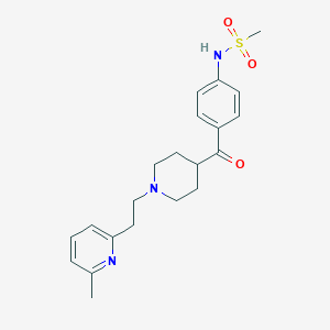 molecular formula C21H27N3O3S B058527 N-[4-[1-[2-(6-methylpyridin-2-yl)ethyl]piperidine-4-carbonyl]phenyl]methanesulfonamide CAS No. 113558-89-7