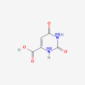 molecular formula C5H4N2O4 B585274 2,4-dioxo-(1,3-15N2)1H-pyrimidine-6-carboxylic acid CAS No. 147687-63-6