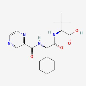 (2S)-2-Cyclohexyl-N-(2-pyrazinylcarbonyl)glycyl-3-methyl-L-valine