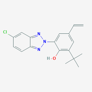 molecular formula C18H18ClN3O B058531 2-(tert-Butyl)-6-(5-chloro-2H-benzo[d][1,2,3]triazol-2-yl)-4-vinylphenol CAS No. 124883-10-9