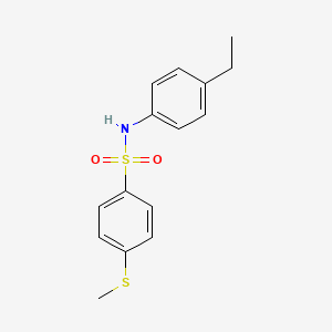 molecular formula C15H17NO2S2 B5853146 N-(4-ethylphenyl)-4-methylsulfanylbenzenesulfonamide 
