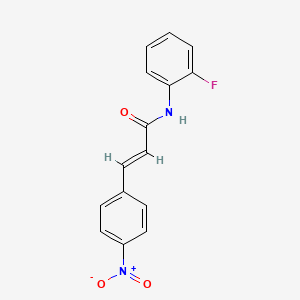 molecular formula C15H11FN2O3 B5853170 (2E)-N-(2-fluorophenyl)-3-(4-nitrophenyl)prop-2-enamide 