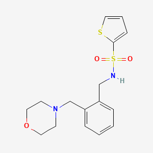 molecular formula C16H20N2O3S2 B5853366 N-({2-[(MORPHOLIN-4-YL)METHYL]PHENYL}METHYL)THIOPHENE-2-SULFONAMIDE 