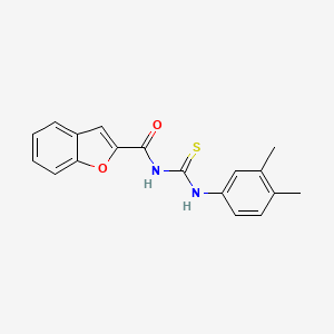 molecular formula C18H16N2O2S B5853370 N-[(3,4-dimethylphenyl)carbamothioyl]-1-benzofuran-2-carboxamide 