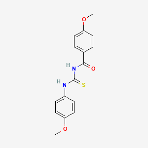 molecular formula C16H16N2O3S B5853425 N-(4-Methoxybenzoyl)-N'-(4-methoxyphenyl)thiourea 