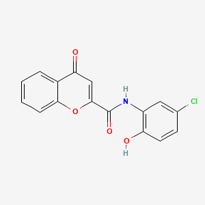 molecular formula C16H10ClNO4 B5853430 N-(5-chloro-2-hydroxyphenyl)-4-oxochromene-2-carboxamide 