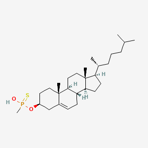 [(3S,8S,9S,10R,13R,14S,17R)-10,13-dimethyl-17-[(2R)-6-methylheptan-2-yl]-2,3,4,7,8,9,11,12,14,15,16,17-dodecahydro-1H-cyclopenta[a]phenanthren-3-yl]oxy-hydroxy-methyl-sulfanylidene-lambda5-phosphane