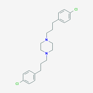 molecular formula C22H28Cl2N2 B058535 1,4-Bis(3-(4-chlorophenyl)propyl)piperazine CAS No. 120166-70-3