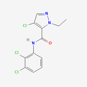 molecular formula C12H10Cl3N3O B5853535 4-CHLORO-N~5~-(2,3-DICHLOROPHENYL)-1-ETHYL-1H-PYRAZOLE-5-CARBOXAMIDE 