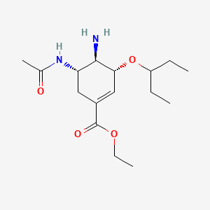 molecular formula C16H28N2O4 B585361 4-N-Desacetyl-5-N-acetyl Oseltamivir CAS No. 956267-10-0