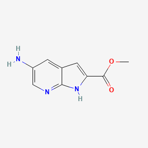 molecular formula C9H9N3O2 B585374 methyl 5-amino-1H-pyrrolo[2,3-b]pyridine-2-carboxylate CAS No. 952182-18-2