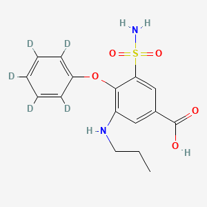 molecular formula C16H18N2O5S B585379 N-Desbutyl-N-propyl Bumetanide-d5 CAS No. 1346601-70-4