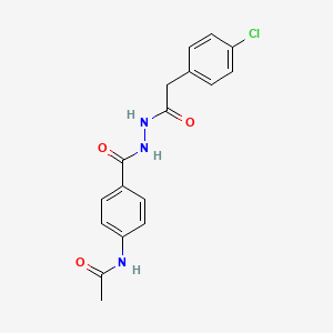 molecular formula C17H16ClN3O3 B5853865 N-[4-[[[2-(4-chlorophenyl)acetyl]amino]carbamoyl]phenyl]acetamide 