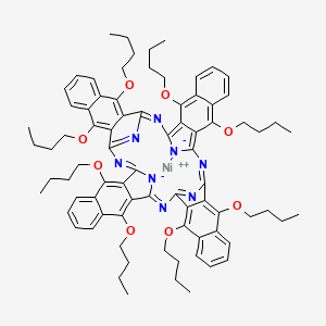 molecular formula C80H88N8NiO8 B585389 Nickel(2+);5,12,18,25,31,38,44,51-octabutoxy-2,15,28,41,53,55-hexaza-54,56-diazanidatridecacyclo[40.10.1.13,14.116,27.129,40.04,13.06,11.017,26.019,24.030,39.032,37.043,52.045,50]hexapentaconta-1,3,5,7,9,11,13,15,17,19,21,23,25,27(55),28,30,32,34,36,38,40,42(53),43,45,47,49,51-heptacosaene CAS No. 155773-70-9