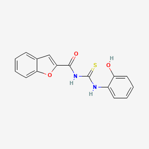 molecular formula C16H12N2O3S B5853961 N-[(2-hydroxyphenyl)carbamothioyl]-1-benzofuran-2-carboxamide 