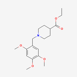 molecular formula C18H27NO5 B5854115 Ethyl 1-[(2,4,5-trimethoxyphenyl)methyl]piperidine-4-carboxylate 