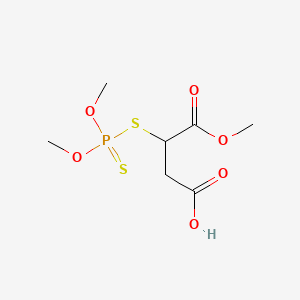 3-[(Dimethoxyphosphorothioyl)sulfanyl]-4-methoxy-4-oxobutanoic acid