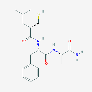 molecular formula C19H29N3O3S B058543 HS-Leucyl-phenylalanyl-alaninamide CAS No. 120020-30-6