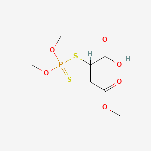 2-[(Dimethoxyphosphorothioyl)sulfanyl]-4-methoxy-4-oxobutanoic acid
