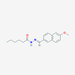 molecular formula C18H22N2O2 B5854314 N-[(E)-(6-methoxynaphthalen-2-yl)methylideneamino]hexanamide 