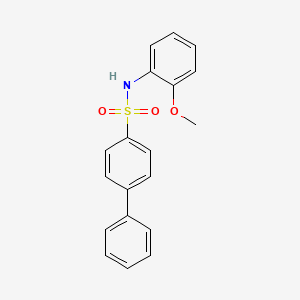 molecular formula C19H17NO3S B5854353 N-(2-methoxyphenyl)-4-phenylbenzenesulfonamide 