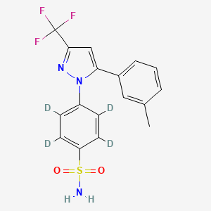 molecular formula C17H14F3N3O2S B585443 4-Desmethyl-3-methyl Celecoxib-d4 CAS No. 1346604-72-5