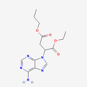 molecular formula C14H19N5O4 B585444 1-Ethyl 4-propyl 2-(6-amino-9H-purin-9-YL)succinate CAS No. 144987-76-8