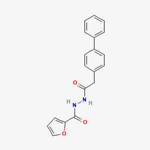 molecular formula C19H16N2O3 B5854560 N'-[2-(4-phenylphenyl)acetyl]furan-2-carbohydrazide 