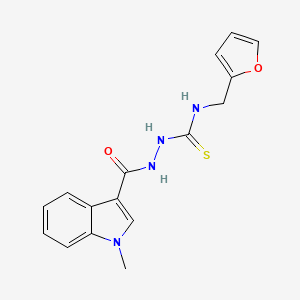 molecular formula C16H16N4O2S B5854679 N-(2-FURYLMETHYL)-2-[(1-METHYL-1H-INDOL-3-YL)CARBONYL]-1-HYDRAZINECARBOTHIOAMIDE 