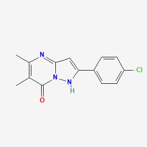 molecular formula C14H12ClN3O B5854776 2-(4-chlorophenyl)-5,6-dimethyl-1H-pyrazolo[1,5-a]pyrimidin-7-one 