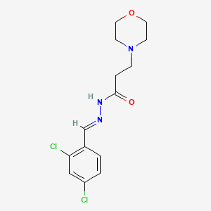 molecular formula C14H17Cl2N3O2 B5854832 N'~1~-[(E)-1-(2,4-DICHLOROPHENYL)METHYLIDENE]-3-MORPHOLINOPROPANOHYDRAZIDE 