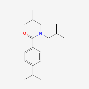 molecular formula C18H29NO B5854846 NN-BIS(2-METHYLPROPYL)-4-(PROPAN-2-YL)BENZAMIDE 