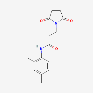 molecular formula C15H18N2O3 B5854955 N-(2,4-dimethylphenyl)-3-(2,5-dioxopyrrolidin-1-yl)propanamide 