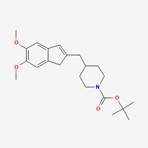 molecular formula C22H31NO4 B585498 1-Deoxo-1,2-dehydro-N-desbenzyl-N-tert-butyloxycarbonyl Donepezil CAS No. 1346600-41-6