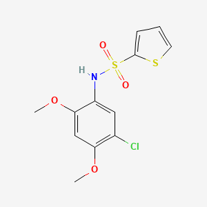 molecular formula C12H12ClNO4S2 B5855018 N-(5-chloro-2,4-dimethoxyphenyl)thiophene-2-sulfonamide 